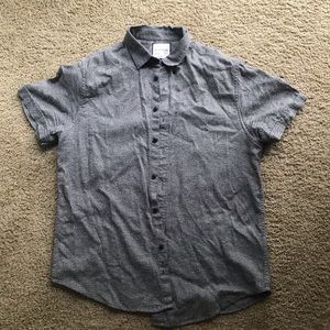Denim & Flower Mens Cotton Button Down Short Sleeve